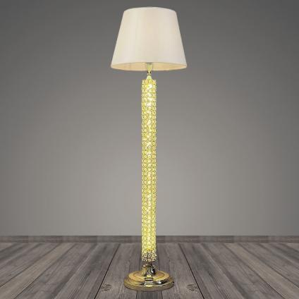 Торшер 2003 GD золото/белый абажур 1x40W E27+30W LED h1450, BTH